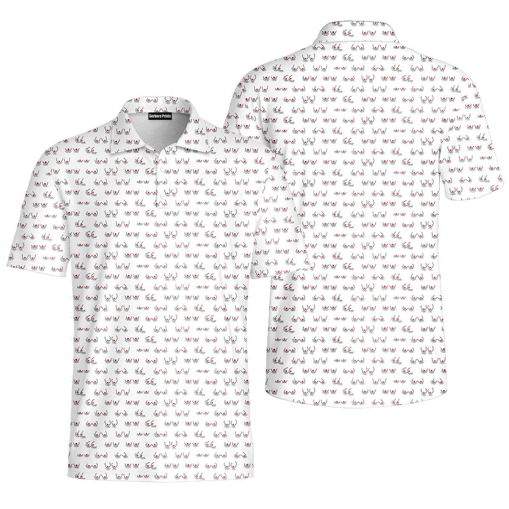 Tits the Season To Be Jolly-Polo Shirt For Men-Gerbera Prints
