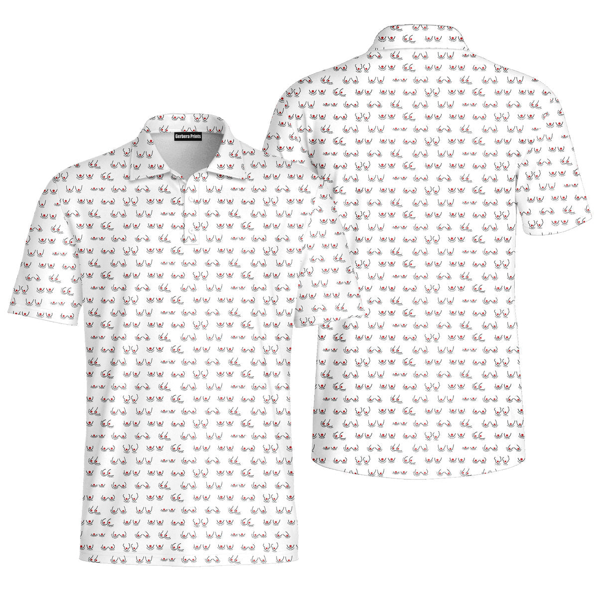 Tits the Season To Be Jolly-Polo Shirt For Men-Gerbera Prints