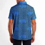 Merry Christmas Holiday Hidden Text Message - Golf Polo Shirt-Polo Shirt For Men-Gerbera Prints