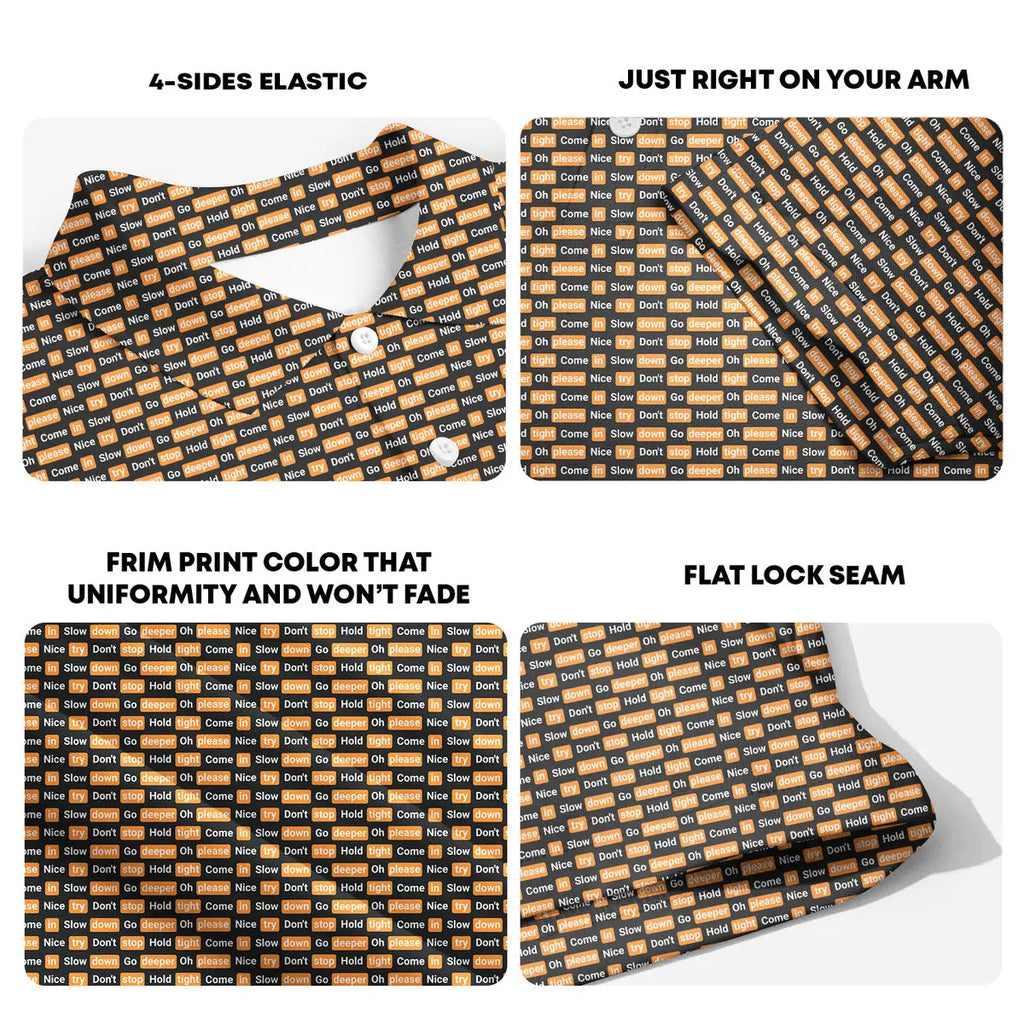 Po*n Hub-Polo Shirt For Men-Gerbera Prints