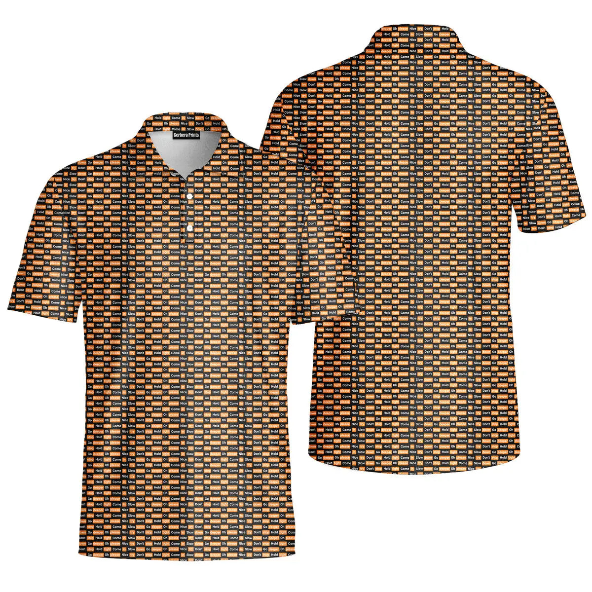 Po*n Hub-Polo Shirt For Men-Gerbera Prints