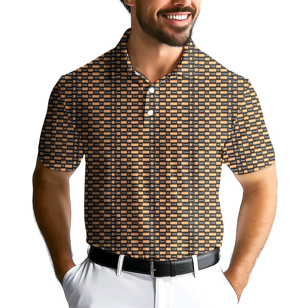 Po*n Hub-Polo Shirt For Men-Gerbera Prints