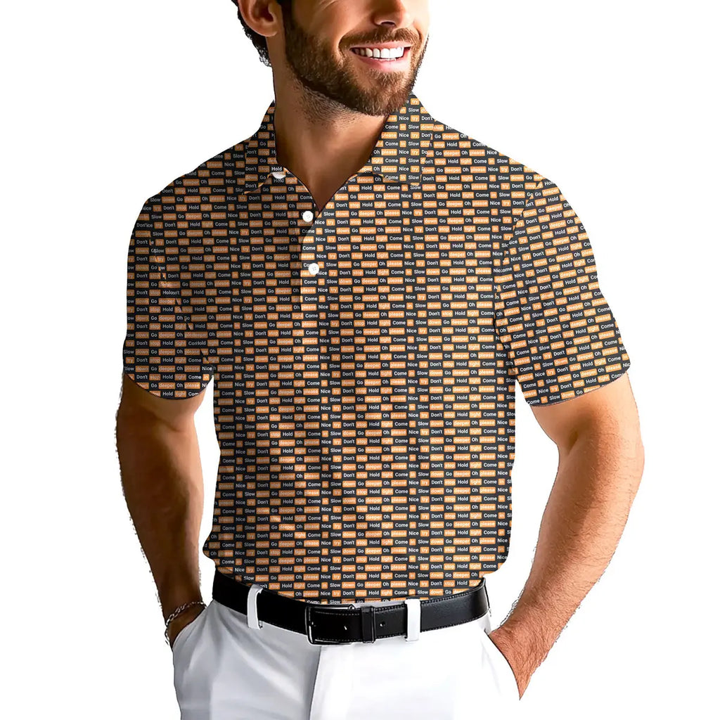 Po*n Hub-Polo Shirt For Men-Gerbera Prints