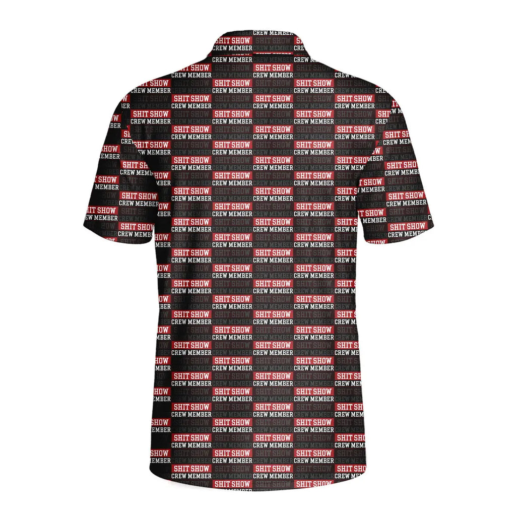 Shit Show Crew Member-Polo Shirt For Men-Gerbera Prints
