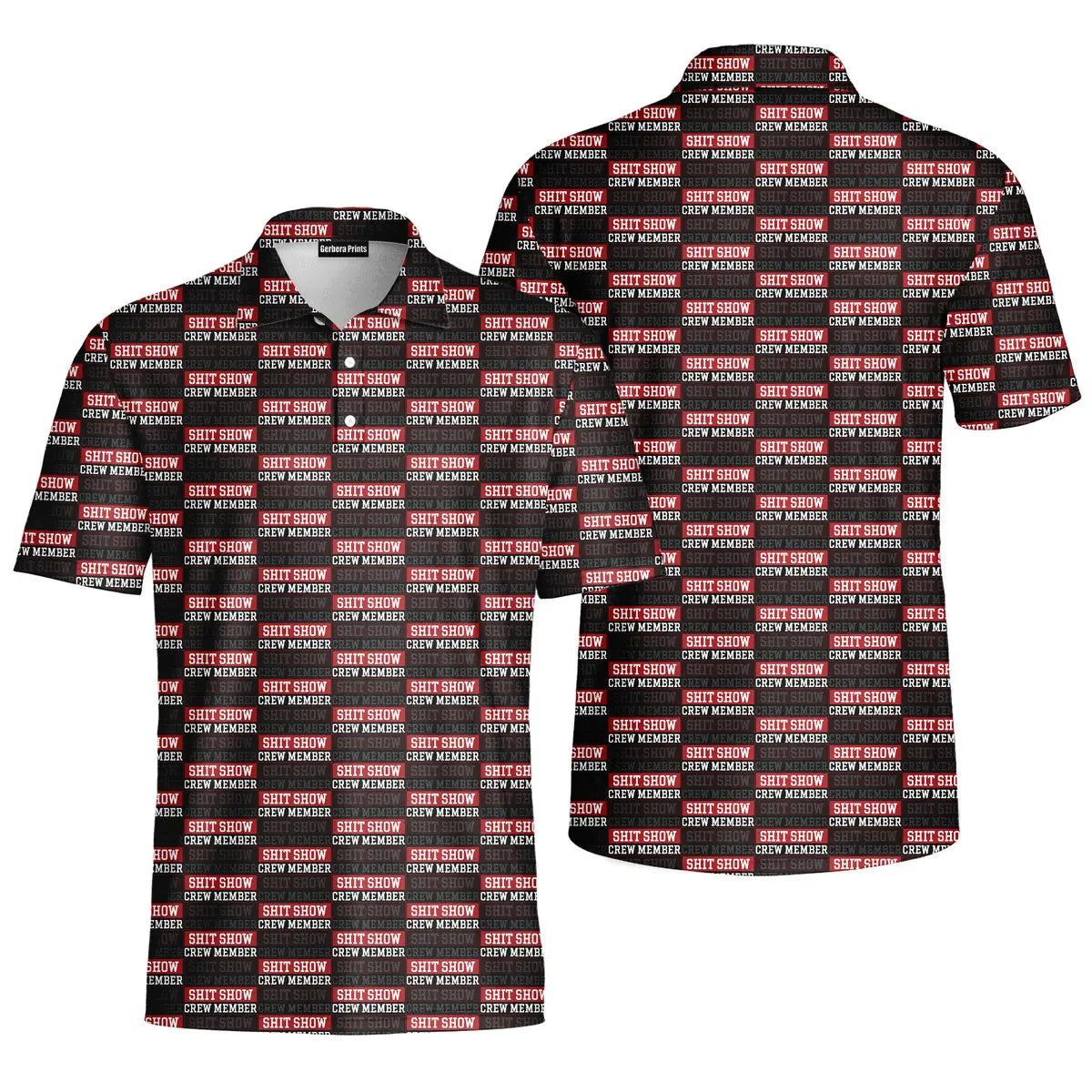 Shit Show Crew Member-Polo Shirt For Men-Gerbera Prints