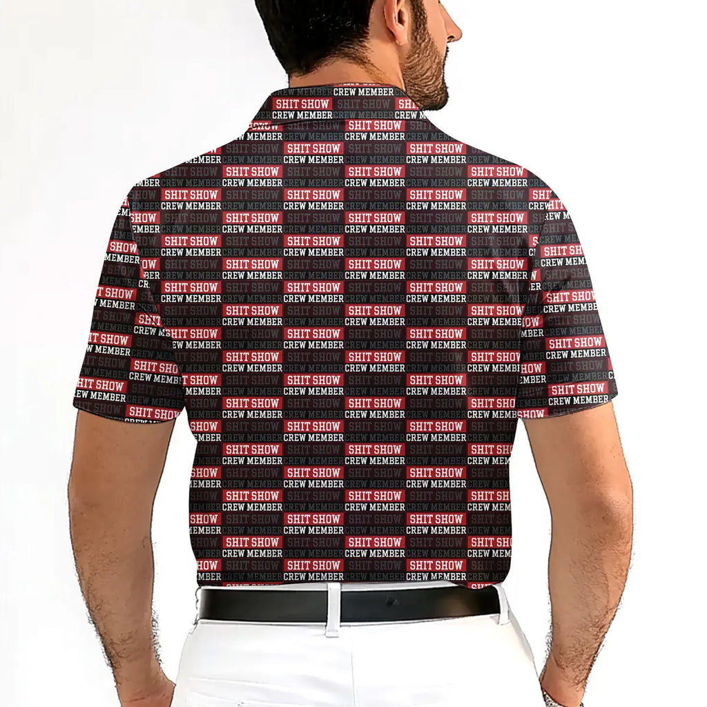 Shit Show Crew Member-Polo Shirt For Men-Gerbera Prints