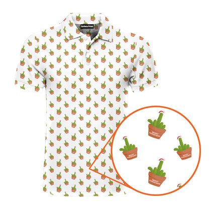 Cactus Merry Christmas - Funny Golf Polo Shirt