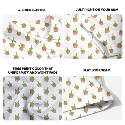 Cactus Merry Christmas - Funny Golf Polo Shirt