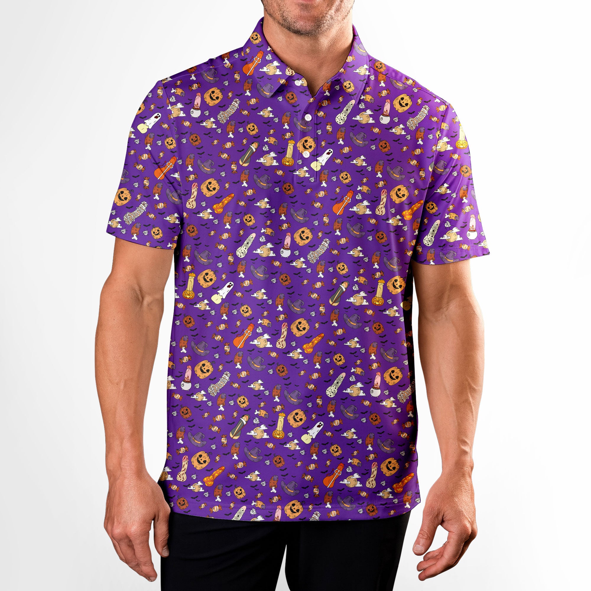 Trick or Meat Halloween Surprise - Funny Golf Polo Shirt Polo Shirt For Men
