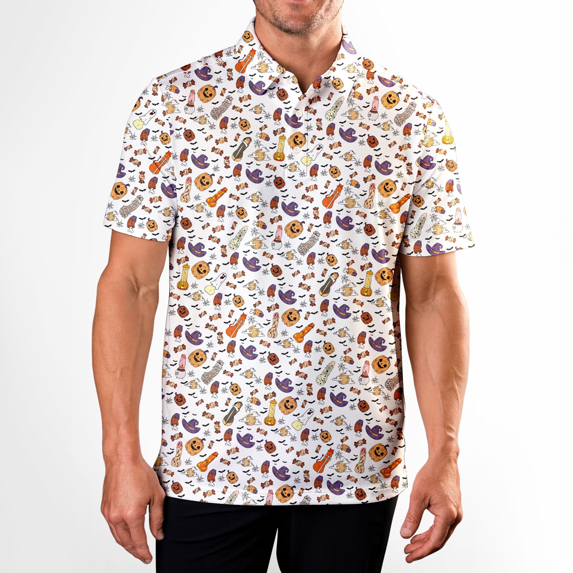 Trick or Meat Halloween Surprise - Funny Golf Polo Shirt Polo Shirt For Men