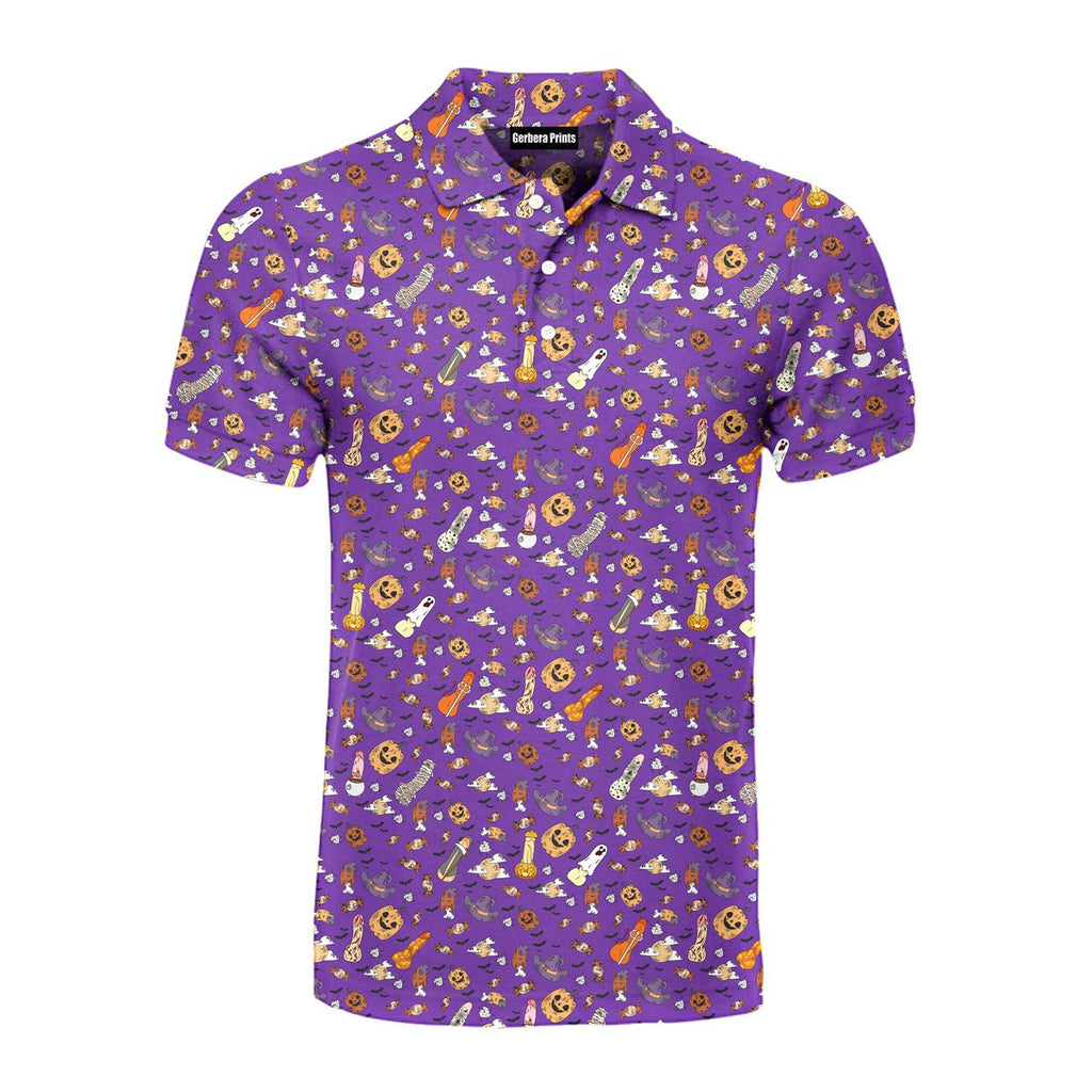 Trick or Meat Halloween Surprise - Funny Golf Polo Shirt-Polo Shirt For Men-Gerbera Prints
