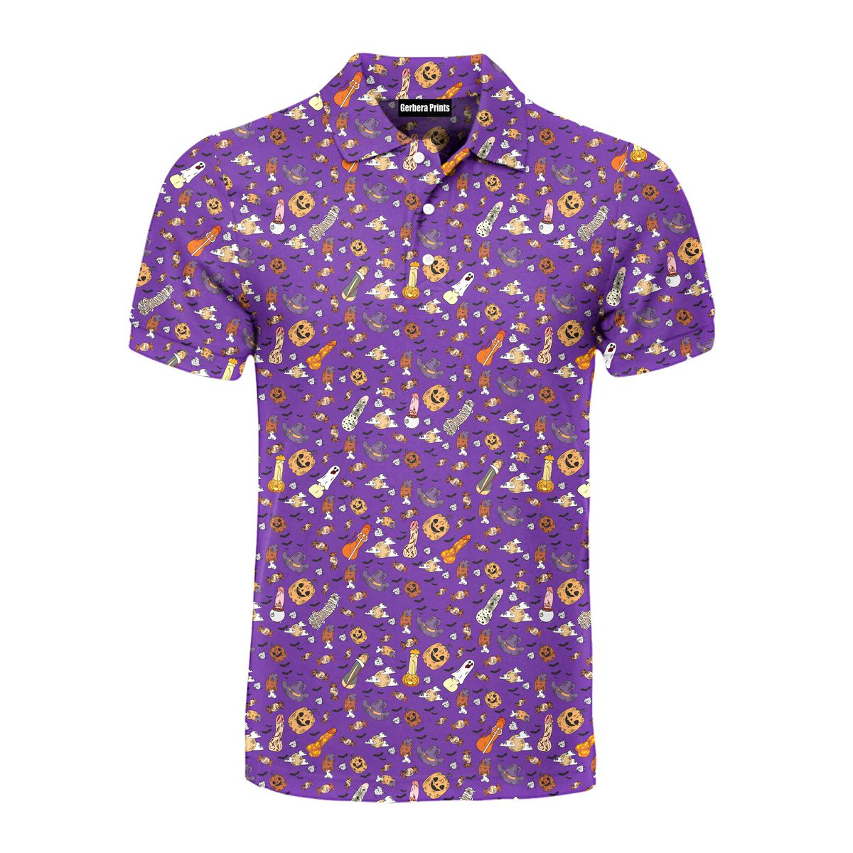 Trick or Meat Halloween Surprise - Funny Golf Polo Shirt-Polo Shirt For Men-Gerbera Prints