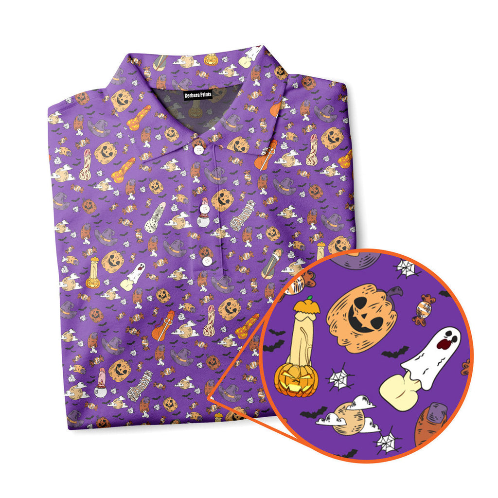 Trick or Meat Halloween Surprise - Funny Golf Polo Shirt-Polo Shirt For Men-Gerbera Prints