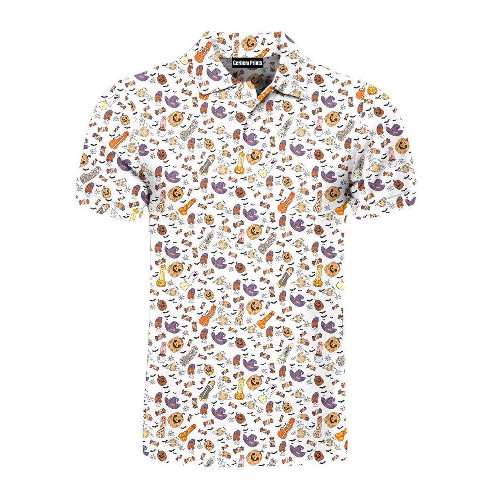 Trick or Meat Halloween Surprise - Funny Golf Polo Shirt-Polo Shirt For Men-Gerbera Prints