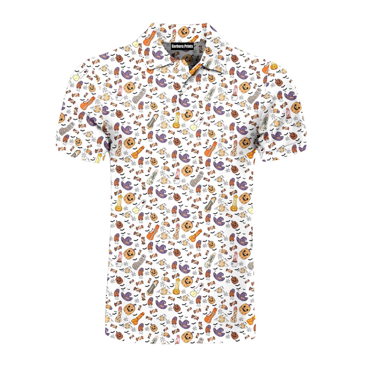 Trick or Meat Halloween Surprise - Funny Golf Polo Shirt-Polo Shirt For Men-Gerbera Prints