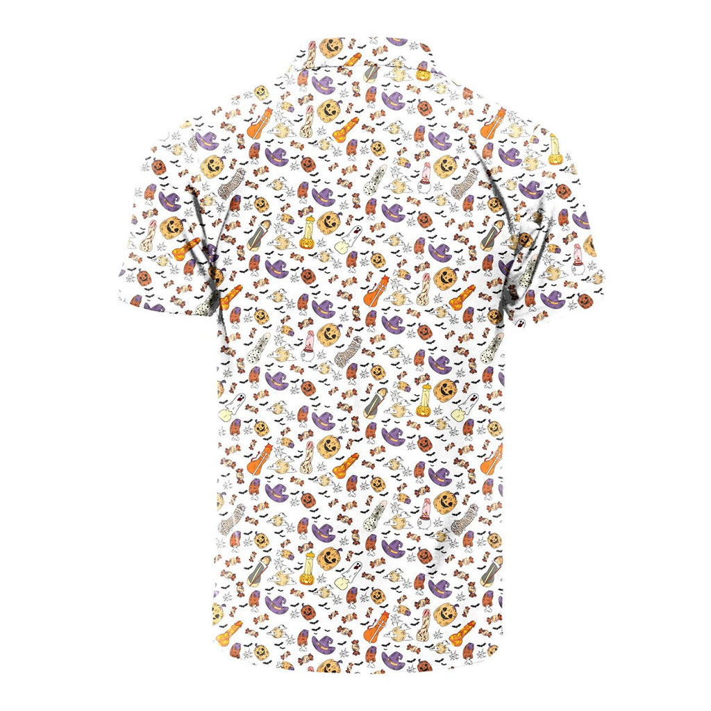 Trick or Meat Halloween Surprise - Funny Golf Polo Shirt-Polo Shirt For Men-Gerbera Prints