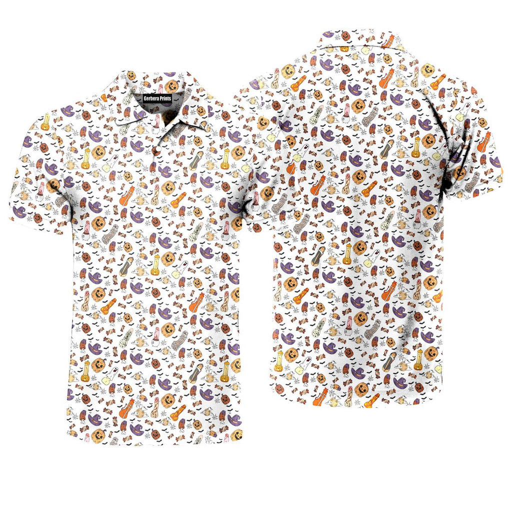 Trick or Meat Halloween Surprise - Funny Golf Polo Shirt-Polo Shirt For Men-Gerbera Prints