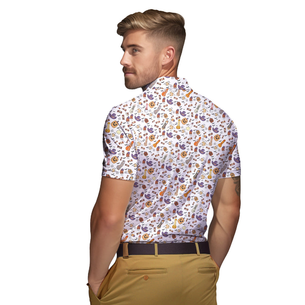 Trick or Meat Halloween Surprise - Funny Golf Polo Shirt-Polo Shirt For Men-Gerbera Prints