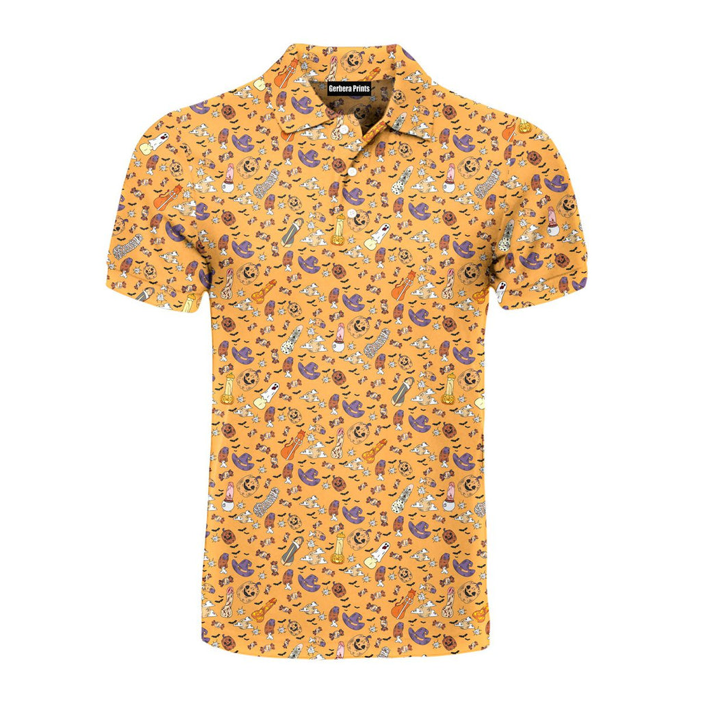 Trick or Meat Halloween Surprise - Funny Golf Polo Shirt-Polo Shirt For Men-Gerbera Prints
