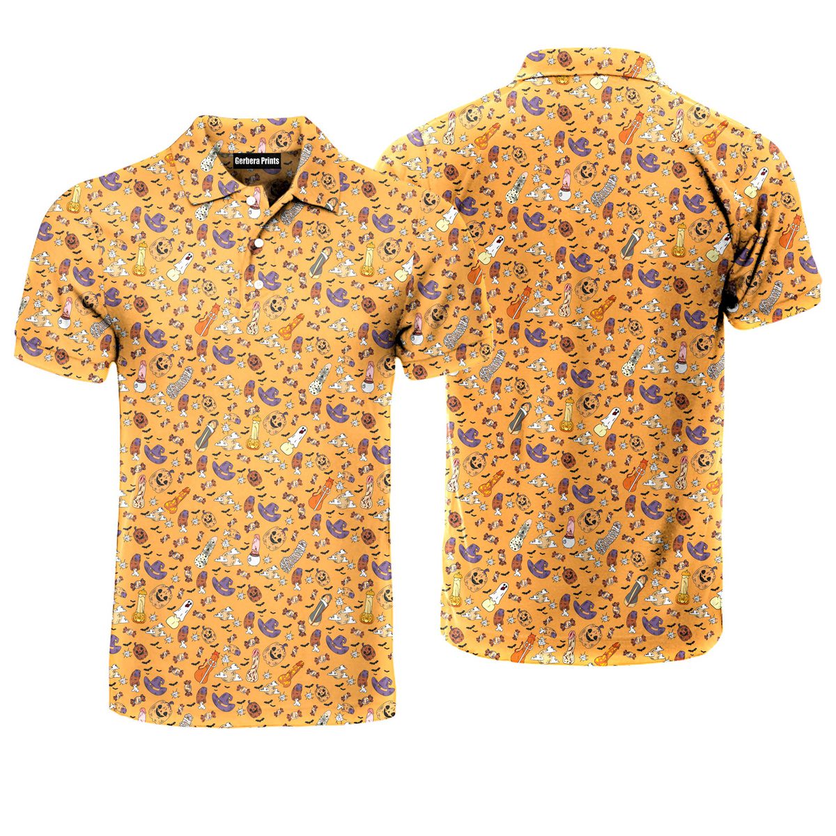 Trick or Meat Halloween Surprise - Funny Golf Polo Shirt-Polo Shirt For Men-Gerbera Prints
