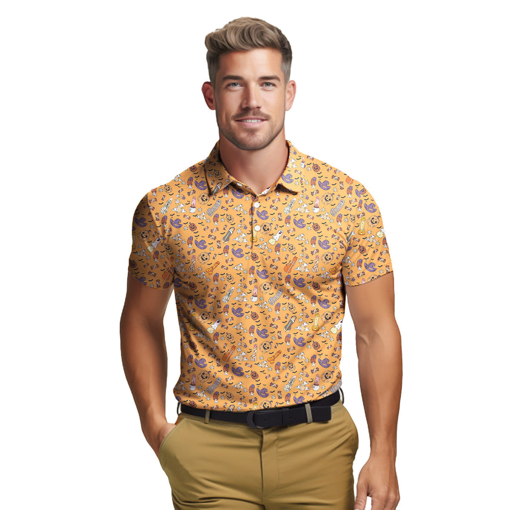 Trick or Meat Halloween Surprise - Funny Golf Polo Shirt-Polo Shirt For Men-Gerbera Prints
