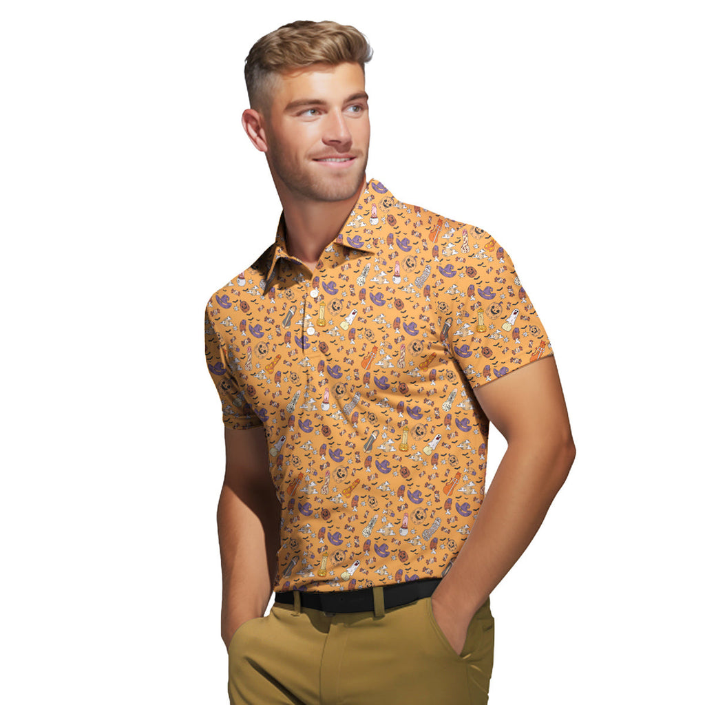 Trick or Meat Halloween Surprise - Funny Golf Polo Shirt-Polo Shirt For Men-Gerbera Prints