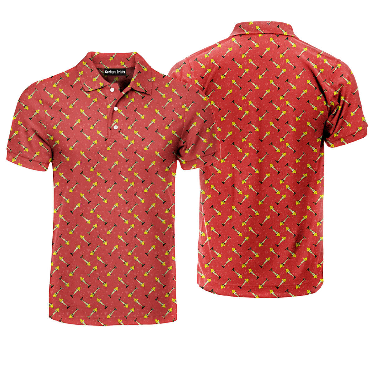 The Fragile Leg Lamp - Funny Golf Polo Shirt-Polo Shirt For Men-Gerbera Prints