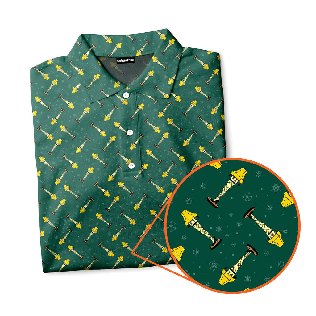 The Fragile Leg Lamp - Funny Golf Polo Shirt-Polo Shirt For Men-Gerbera Prints