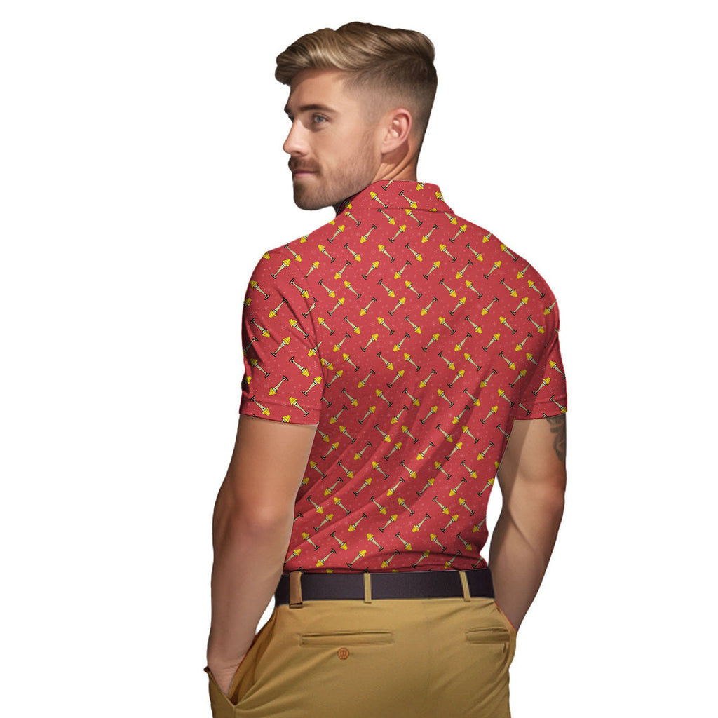 The Fragile Leg Lamp - Funny Golf Polo Shirt-Polo Shirt For Men-Gerbera Prints