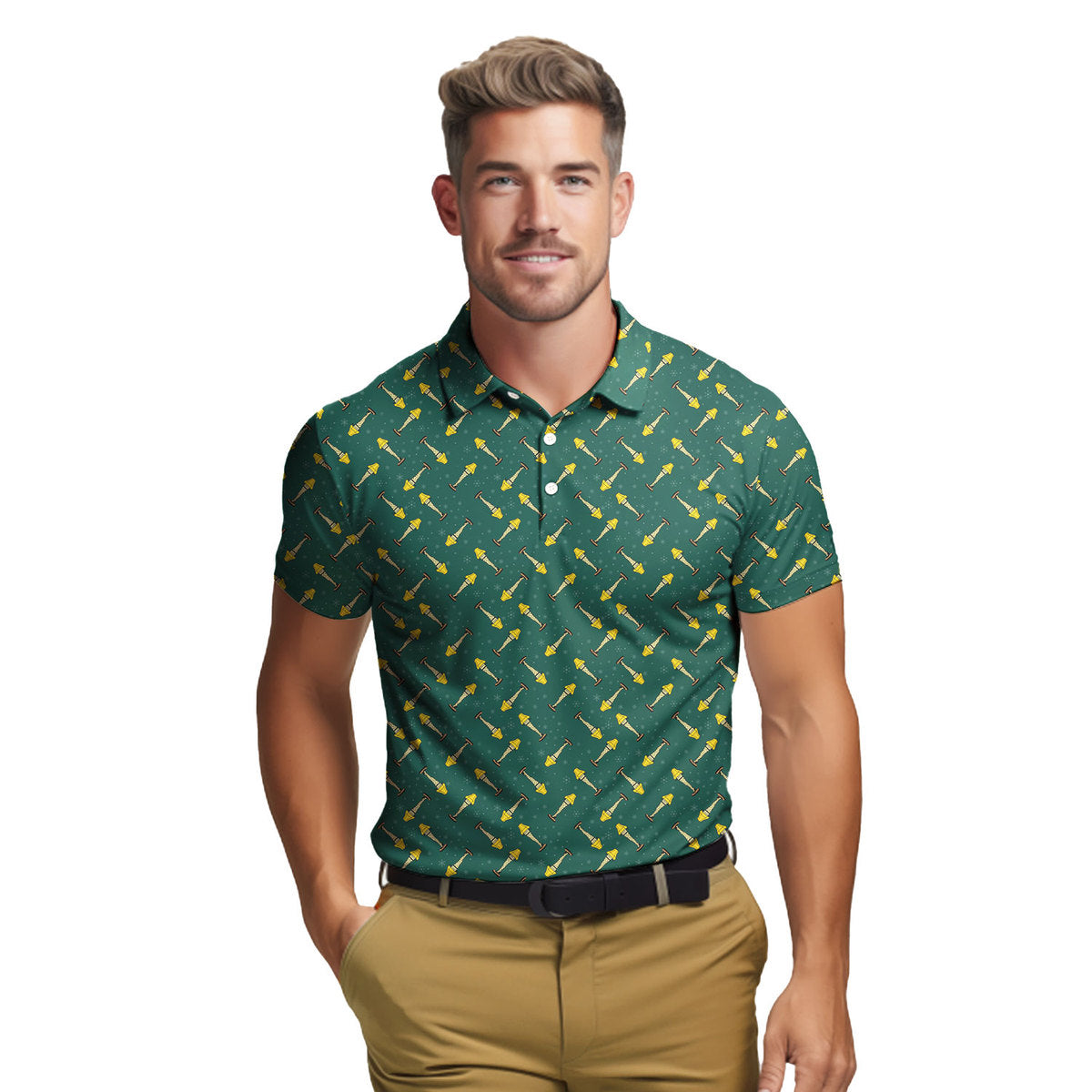 The Fragile Leg Lamp - Funny Golf Polo Shirt-Polo Shirt For Men-Gerbera Prints