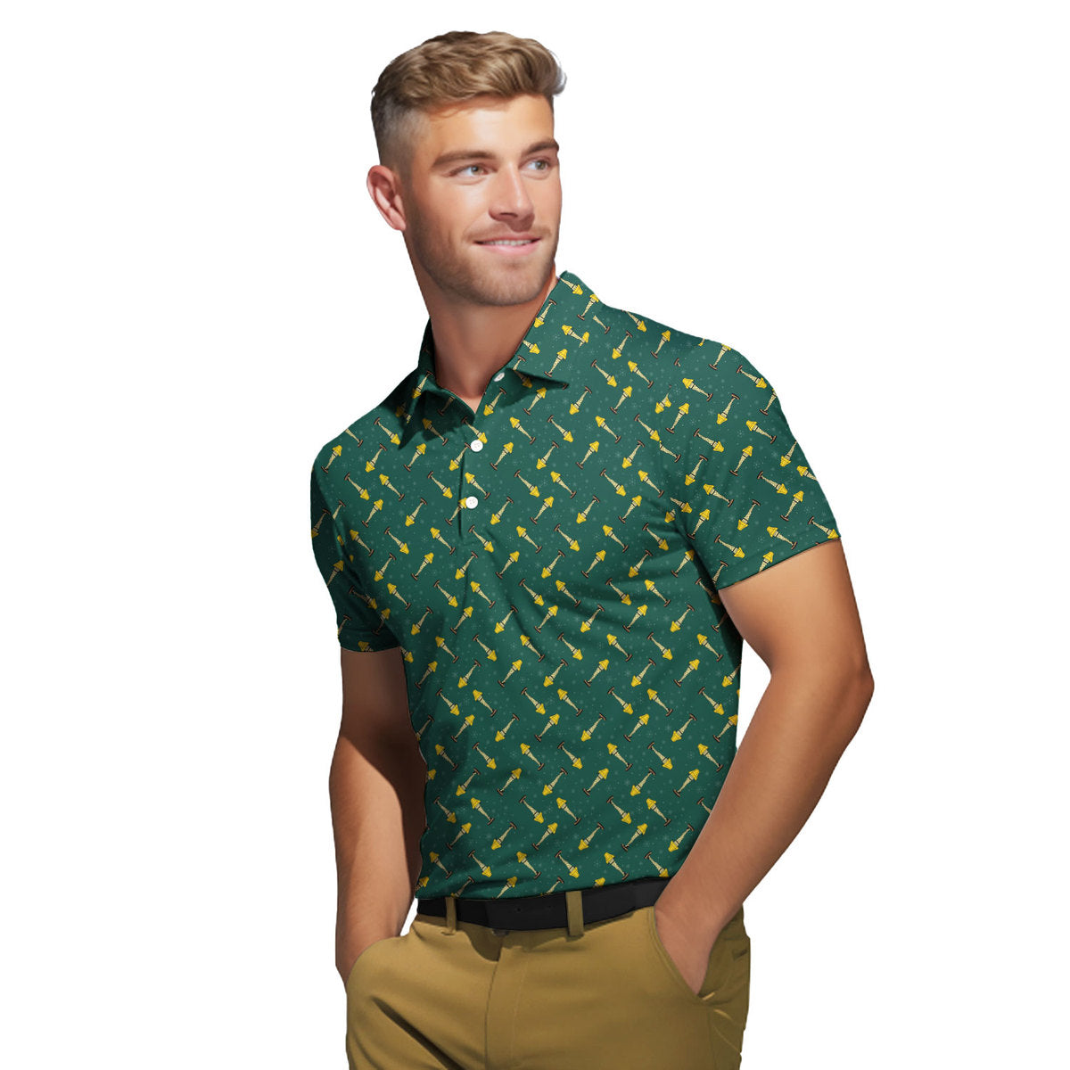 The Fragile Leg Lamp - Funny Golf Polo Shirt-Polo Shirt For Men-Gerbera Prints