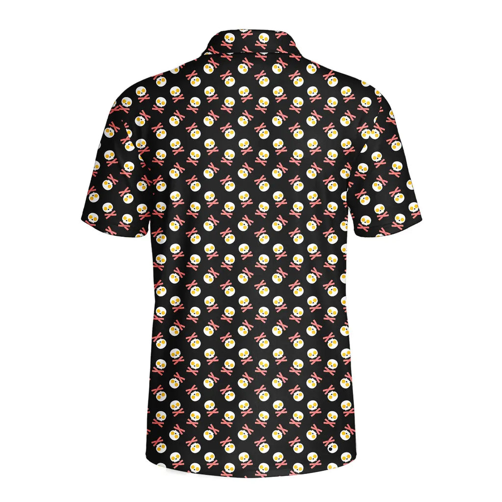 Fried Egg Bacon-Polo Shirt For Men-Gerbera Prints