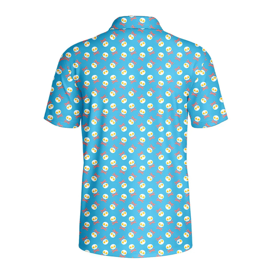 Fried Egg Bacon-Polo Shirt For Men-Gerbera Prints