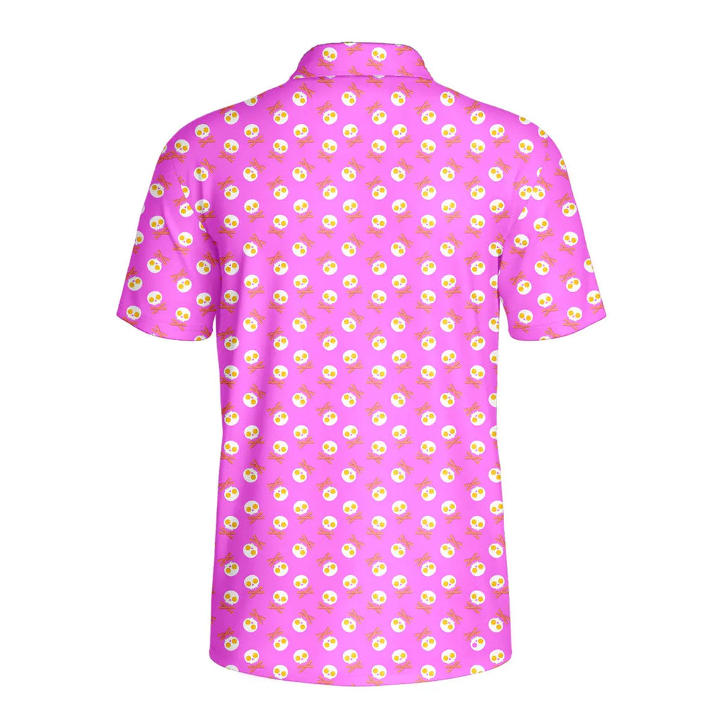 Fried Egg Bacon-Polo Shirt For Men-Gerbera Prints