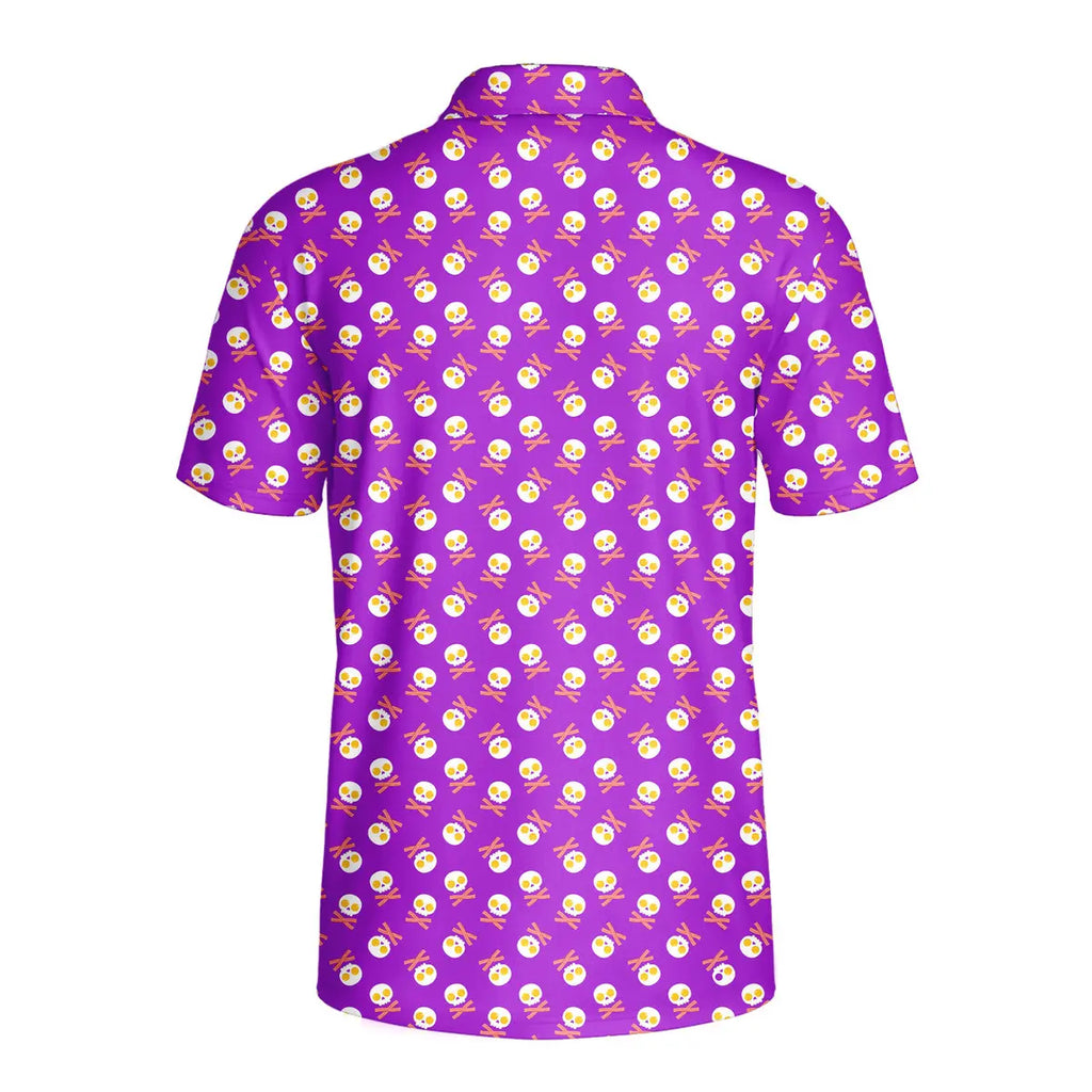 Fried Egg Bacon-Polo Shirt For Men-Gerbera Prints