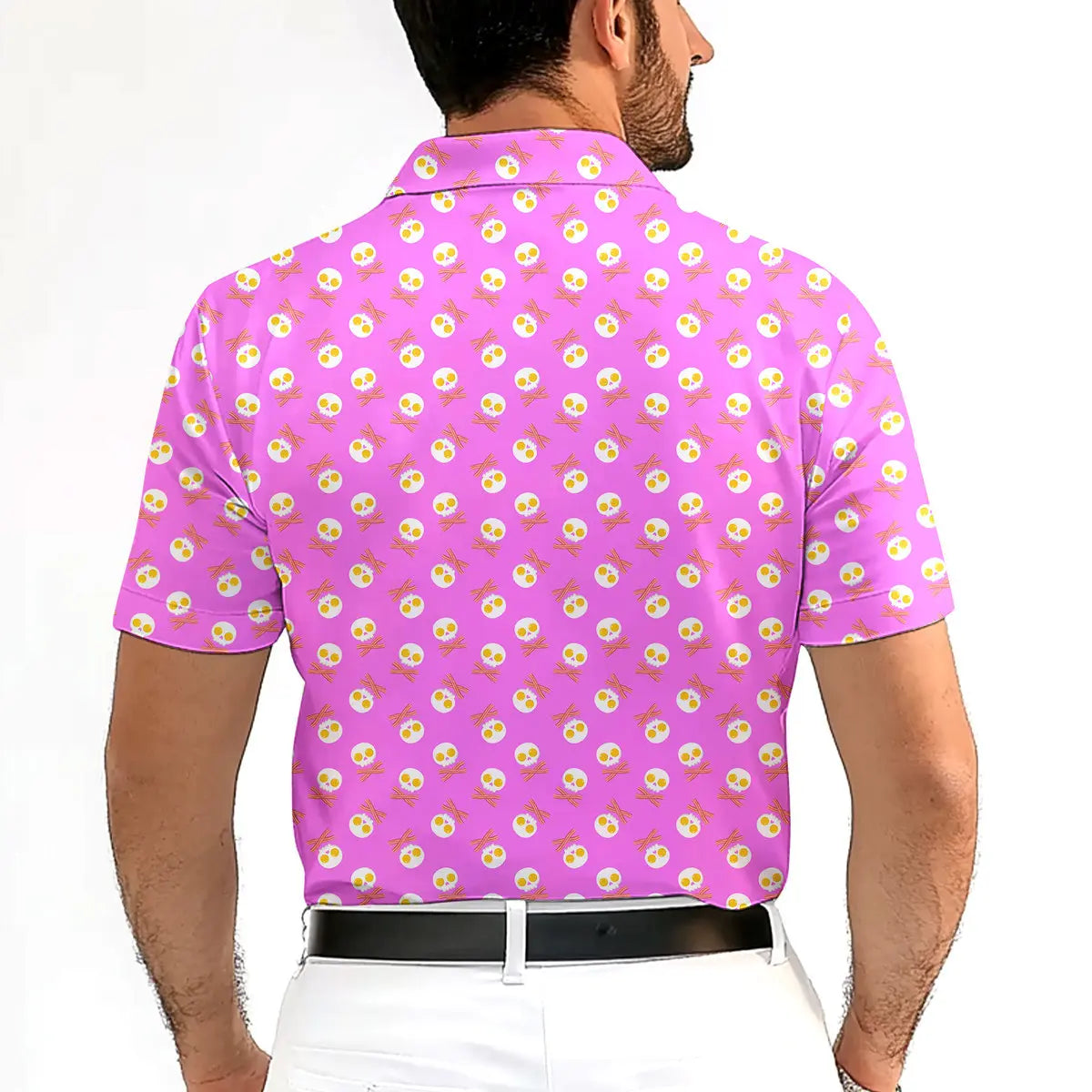 Fried Egg Bacon-Polo Shirt For Men-Gerbera Prints