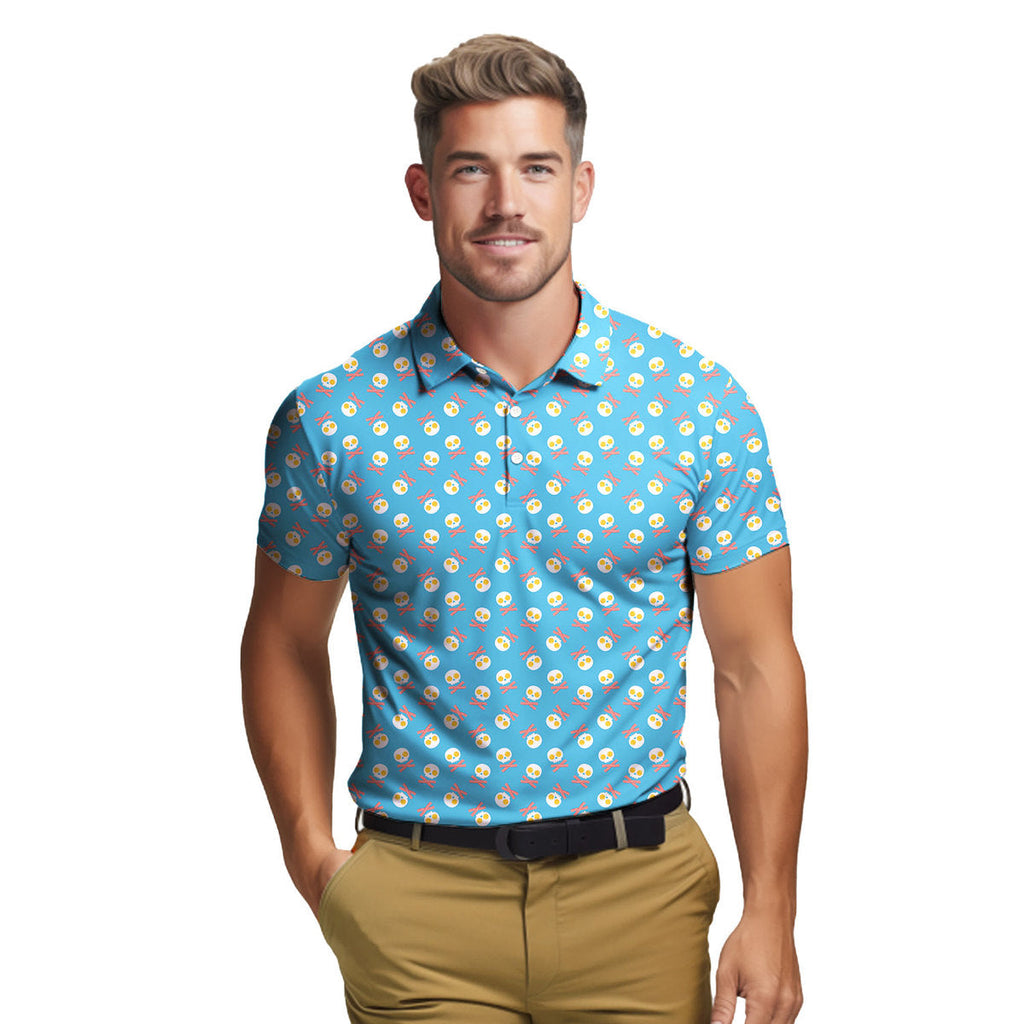 Fried Egg Bacon - Funny Golf Polo Shirt-Polo Shirt For Men-Gerbera Prints