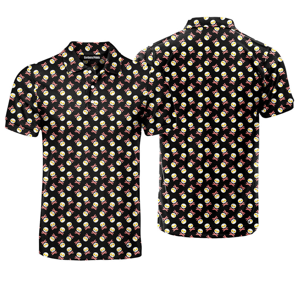 Fried Egg Bacon - Funny Golf Polo Shirt-Polo Shirt For Men-Gerbera Prints