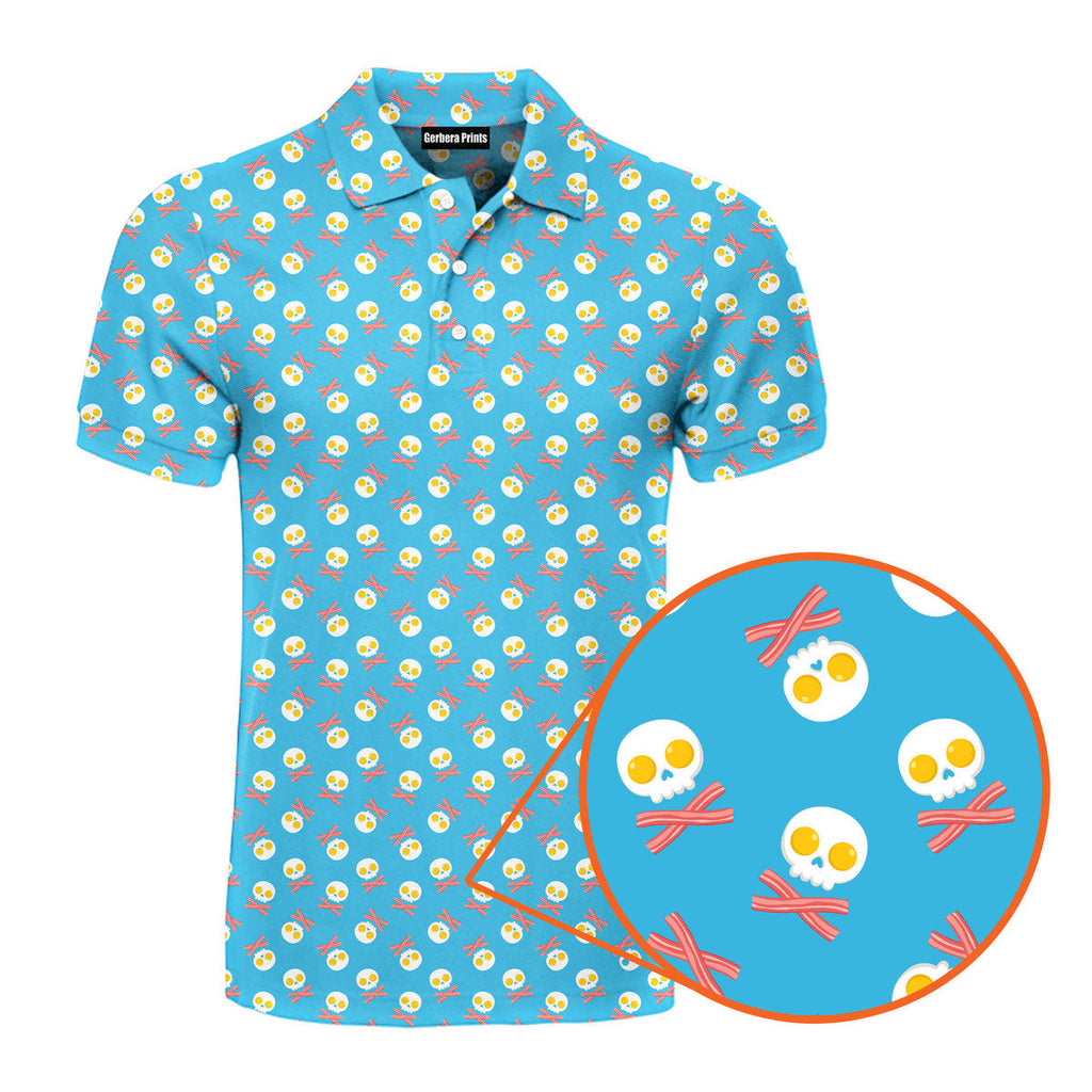 Fried Egg Bacon - Funny Golf Polo Shirt-Polo Shirt For Men-Gerbera Prints
