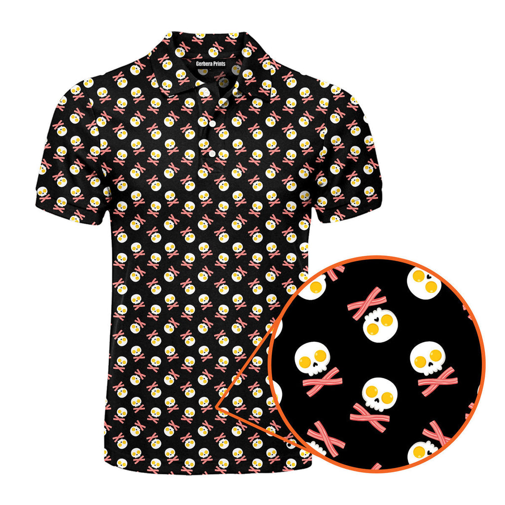 Fried Egg Bacon - Funny Golf Polo Shirt-Polo Shirt For Men-Gerbera Prints