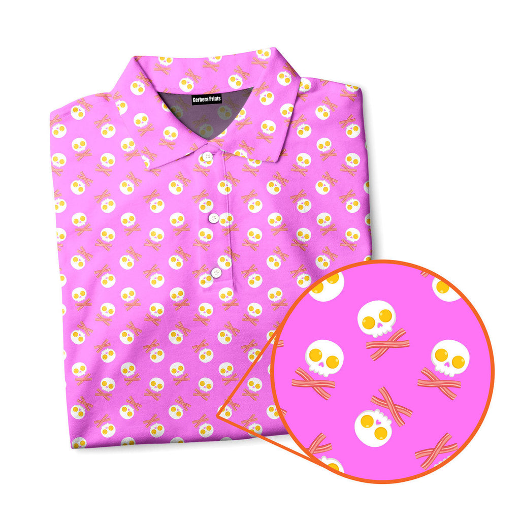 Fried Egg Bacon - Funny Golf Polo Shirt-Polo Shirt For Men-Gerbera Prints