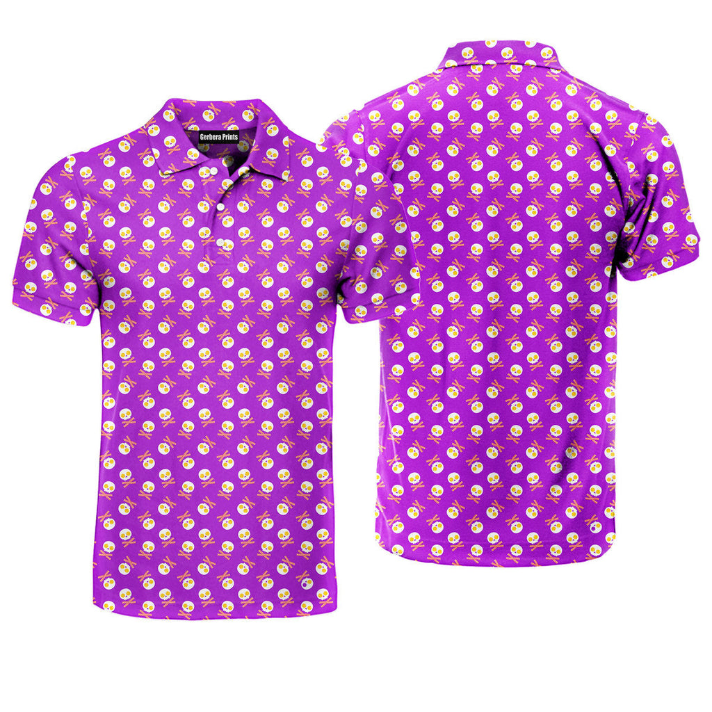 Fried Egg Bacon - Funny Golf Polo Shirt-Polo Shirt For Men-Gerbera Prints