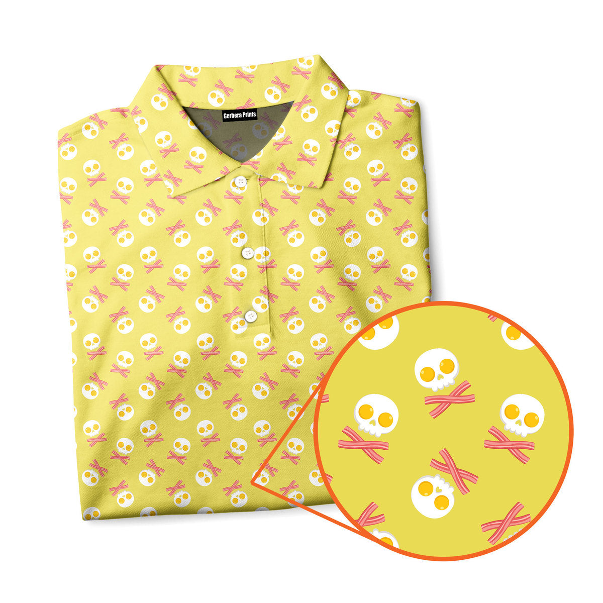 Fried Egg Bacon - Funny Golf Polo Shirt-Polo Shirt For Men-Gerbera Prints