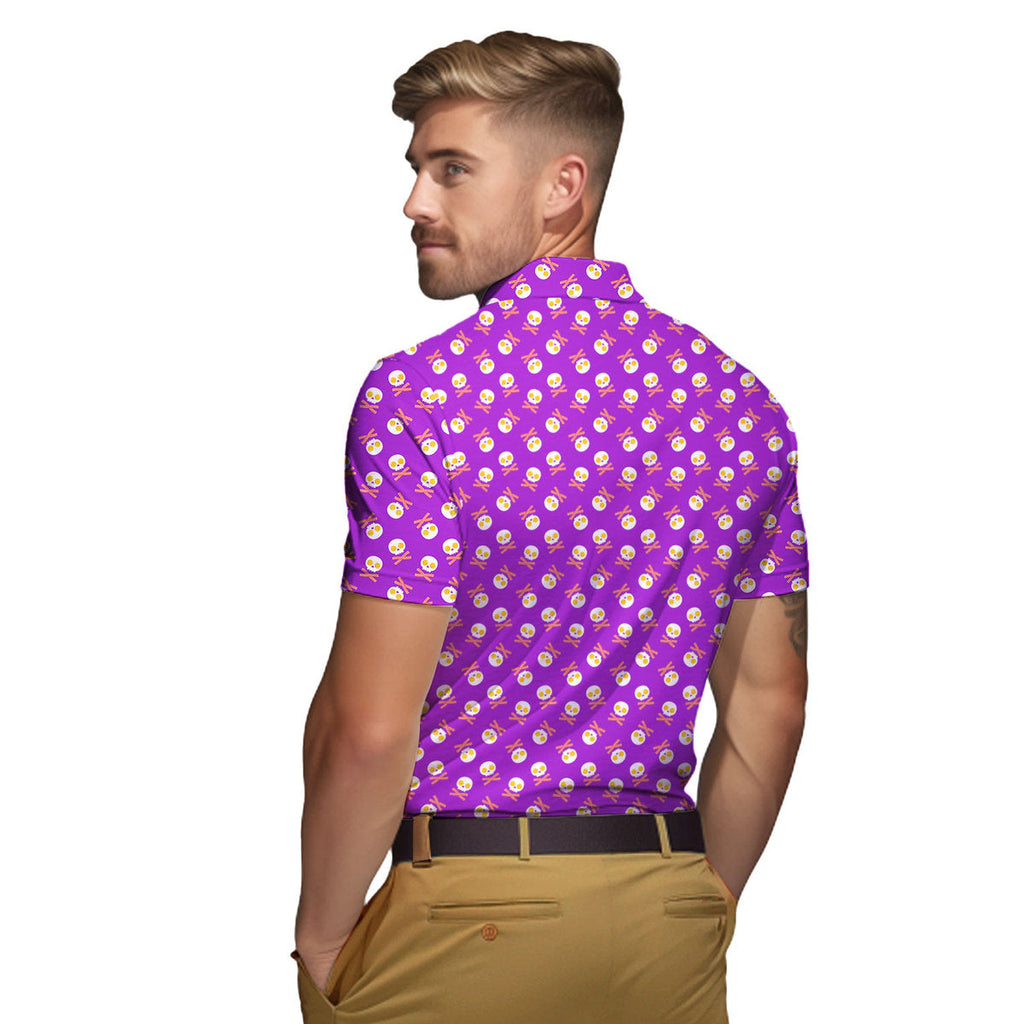 Fried Egg Bacon - Funny Golf Polo Shirt-Polo Shirt For Men-Gerbera Prints