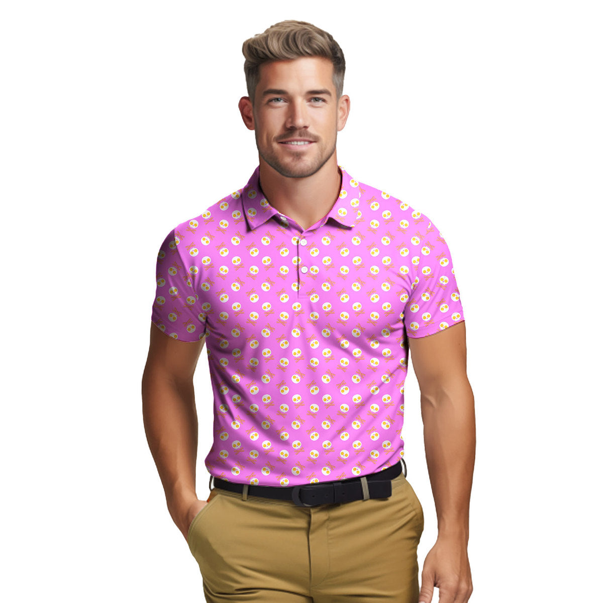 Fried Egg Bacon - Funny Golf Polo Shirt-Polo Shirt For Men-Gerbera Prints