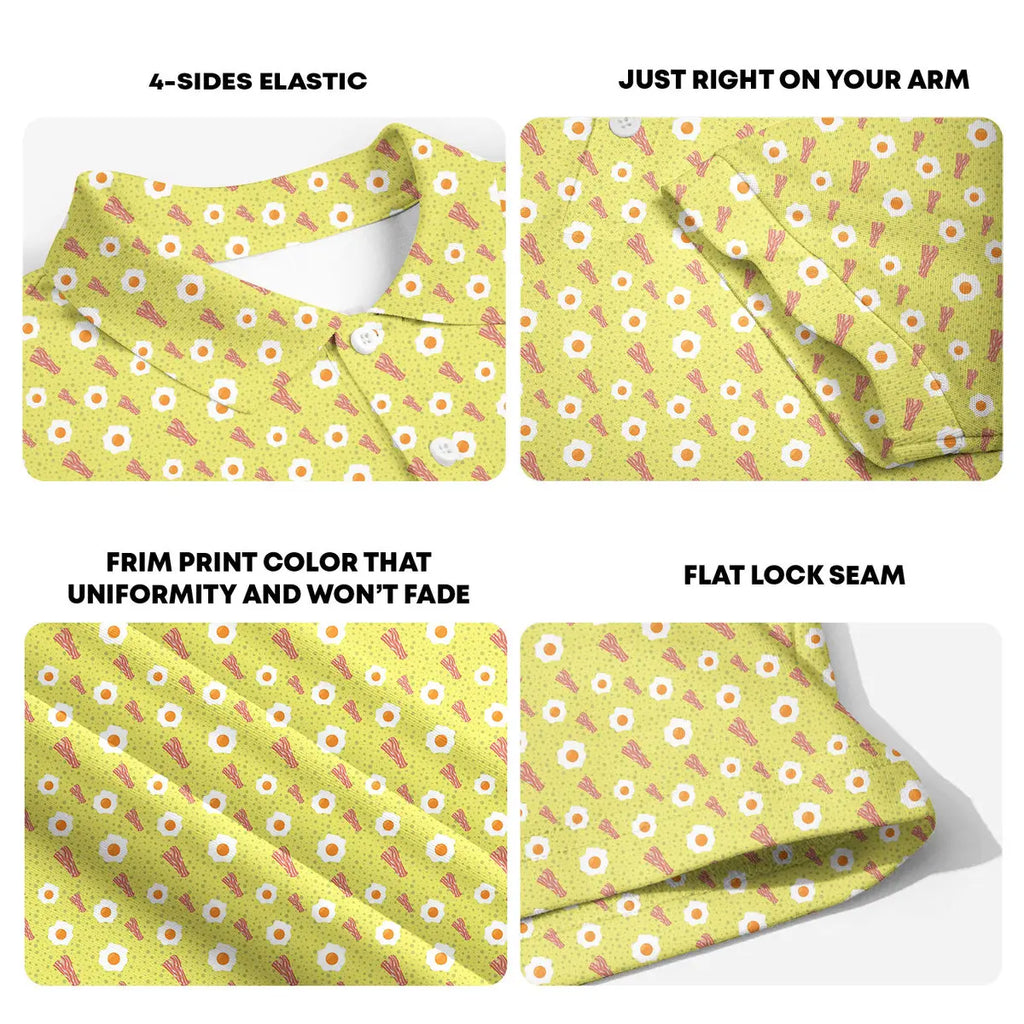 Breakfast Balls-Polo Shirt For Men-Gerbera Prints