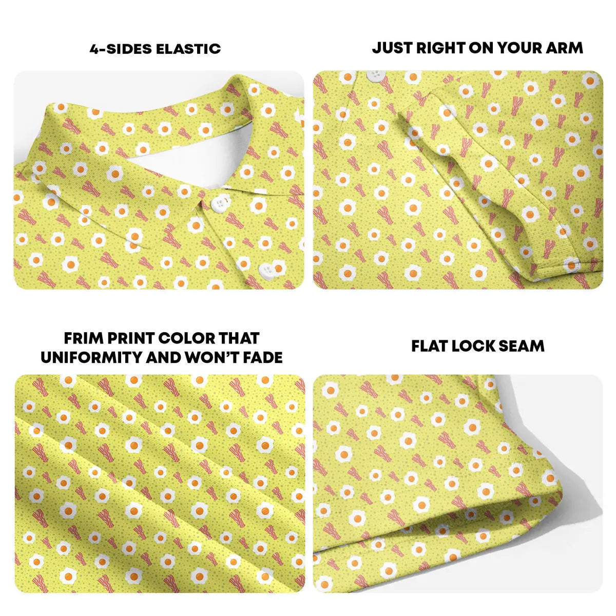Breakfast Balls-Polo Shirt For Men-Gerbera Prints