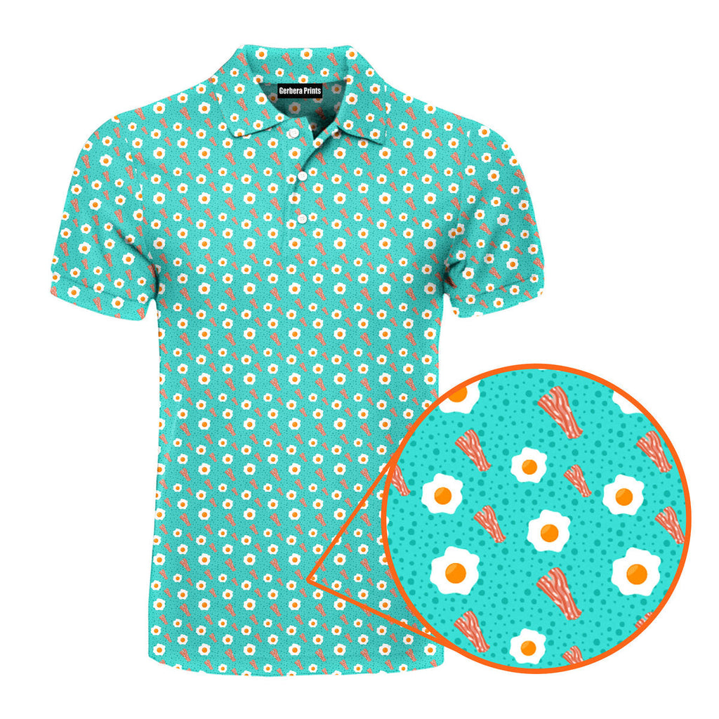 Breakfast Balls - Funny Golf Polo Shirt-Polo Shirt For Men-Gerbera Prints