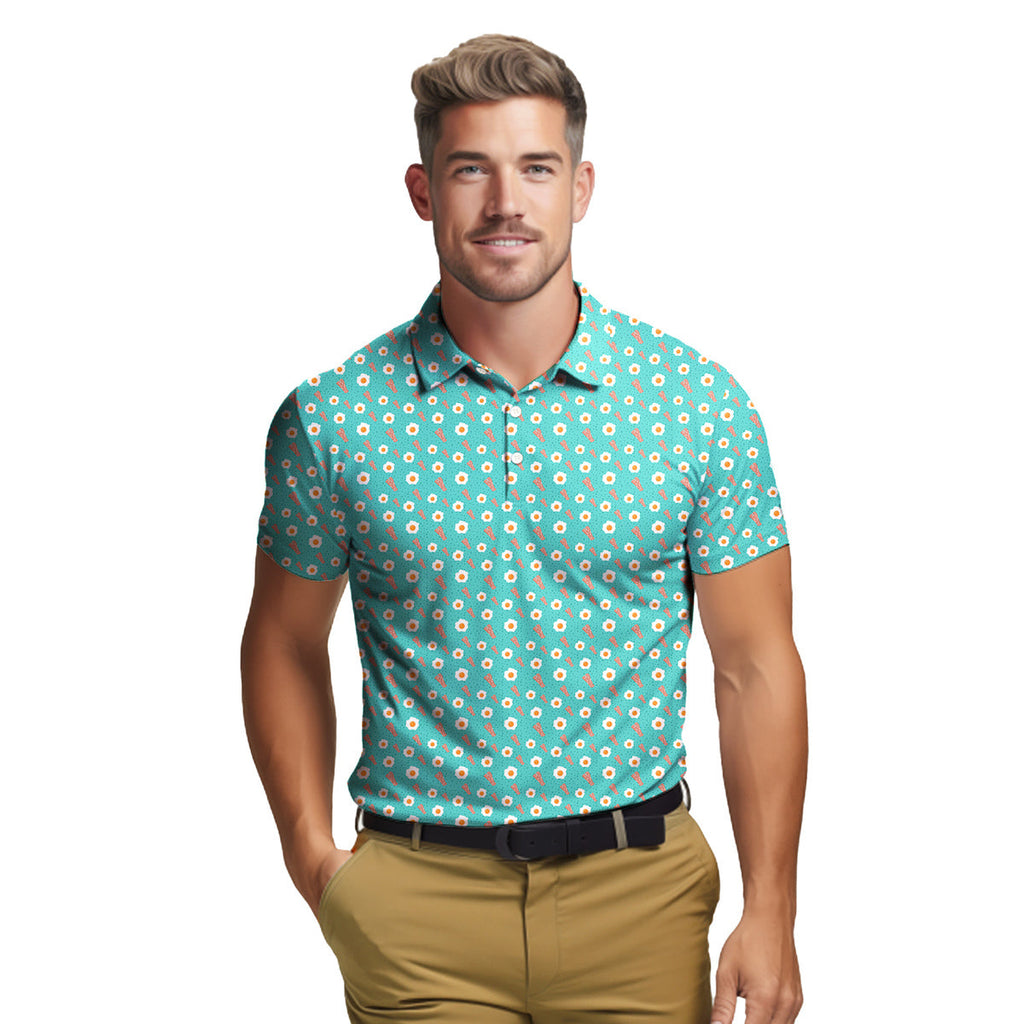Breakfast Balls - Funny Golf Polo Shirt-Polo Shirt For Men-Gerbera Prints