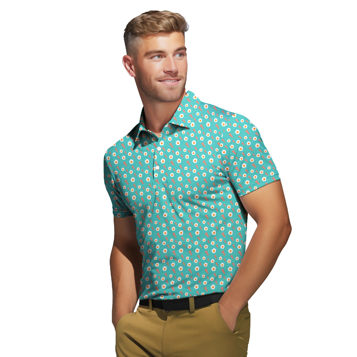 Breakfast Balls - Funny Golf Polo Shirt-Polo Shirt For Men-Gerbera Prints